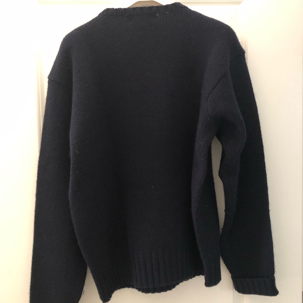 Polo by Ralph Lauren Navy Crewneck Sweater with American Flag - Picture 3 of 3